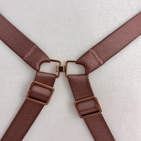 Aerie Real Power Plunge Push Up Mauve Eyelash Lace Bra Women’s Size 34D - Picture 9 of 13